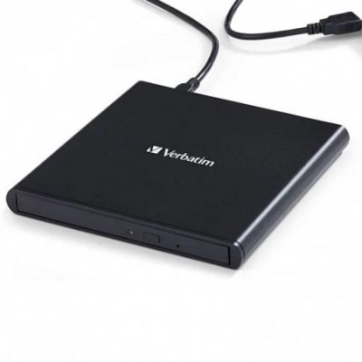 Grabadora DVDR Verbatim Negra - USB Slim 53504