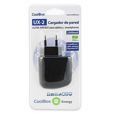 Cargador USB Para Coche Coolbox 36W USB Tipo A USB Tipo C